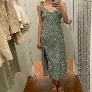 Abercrombie sage green strappy dress